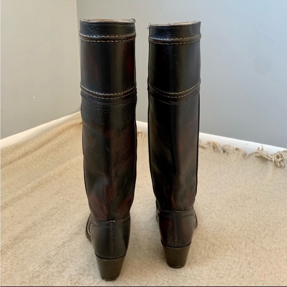 Frye- Sexy Tall dark brown boots genuine leather - Picture 9 of 10
